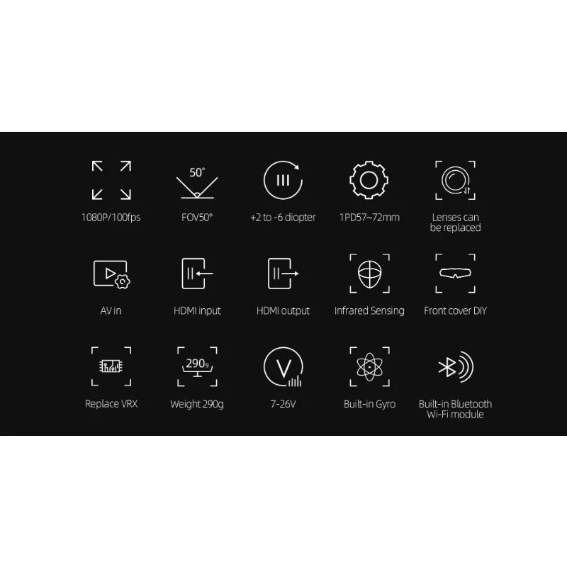الصورة الرمزية HD نظارات X 5.8 - مراجعة Fpv Goggles Avatar Hd Receiver وسعره